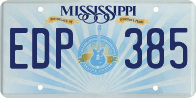 MS license plate EDP385