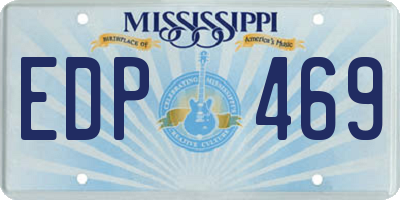 MS license plate EDP469