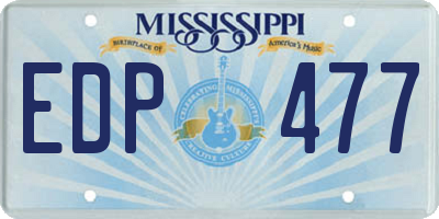 MS license plate EDP477