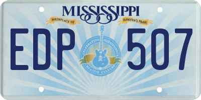 MS license plate EDP507