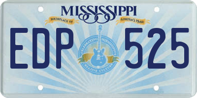 MS license plate EDP525
