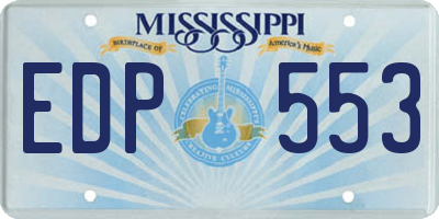 MS license plate EDP553