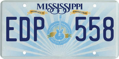 MS license plate EDP558