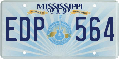 MS license plate EDP564