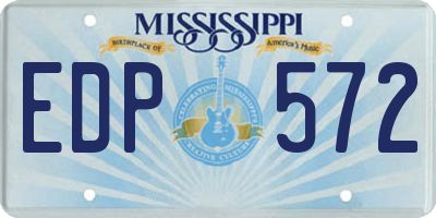 MS license plate EDP572