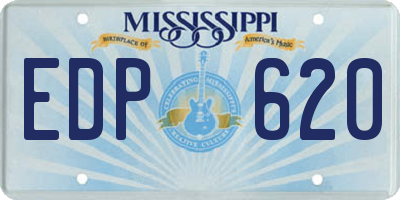 MS license plate EDP620