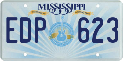 MS license plate EDP623