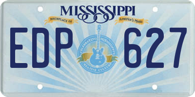 MS license plate EDP627