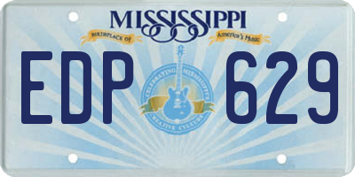 MS license plate EDP629