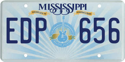 MS license plate EDP656