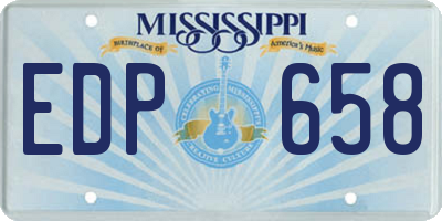 MS license plate EDP658