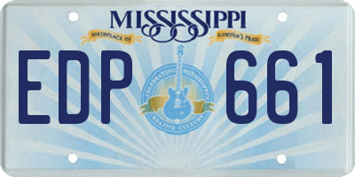 MS license plate EDP661