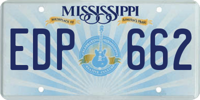 MS license plate EDP662