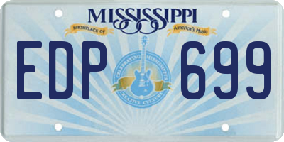 MS license plate EDP699