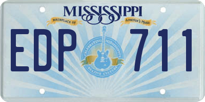 MS license plate EDP711