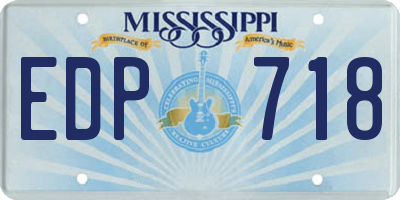 MS license plate EDP718