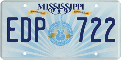 MS license plate EDP722