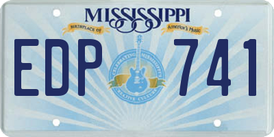 MS license plate EDP741