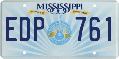 MS license plate EDP761