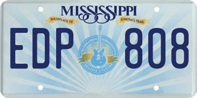 MS license plate EDP808