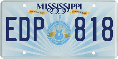 MS license plate EDP818