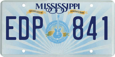 MS license plate EDP841
