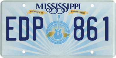 MS license plate EDP861