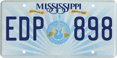 MS license plate EDP898