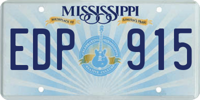 MS license plate EDP915