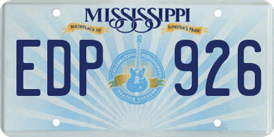MS license plate EDP926