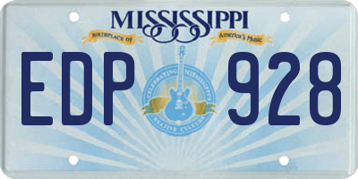 MS license plate EDP928
