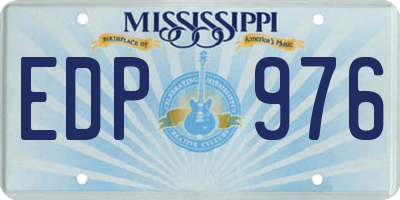 MS license plate EDP976