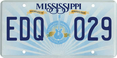 MS license plate EDQ029