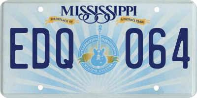 MS license plate EDQ064