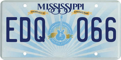 MS license plate EDQ066