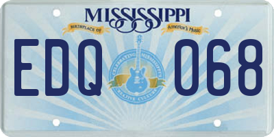 MS license plate EDQ068