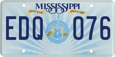 MS license plate EDQ076
