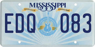 MS license plate EDQ083