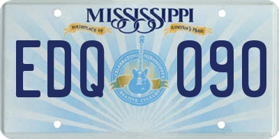 MS license plate EDQ090
