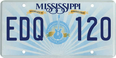 MS license plate EDQ120