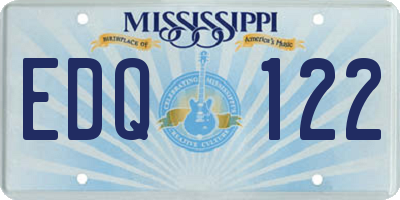 MS license plate EDQ122