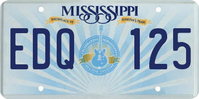 MS license plate EDQ125