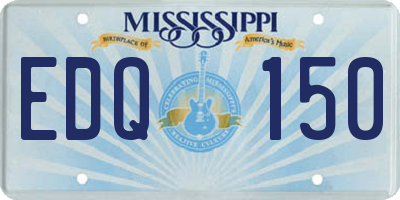 MS license plate EDQ150