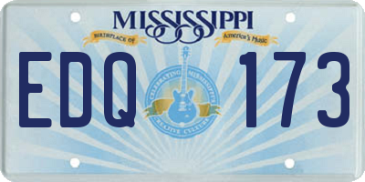 MS license plate EDQ173