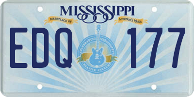 MS license plate EDQ177