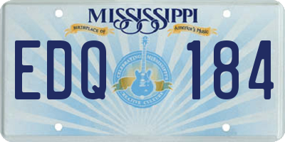 MS license plate EDQ184