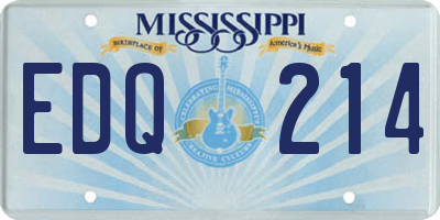 MS license plate EDQ214
