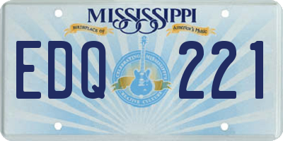 MS license plate EDQ221