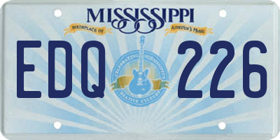 MS license plate EDQ226