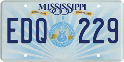 MS license plate EDQ229